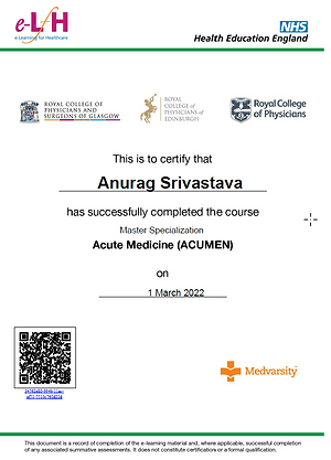 ACUMEN Certificate